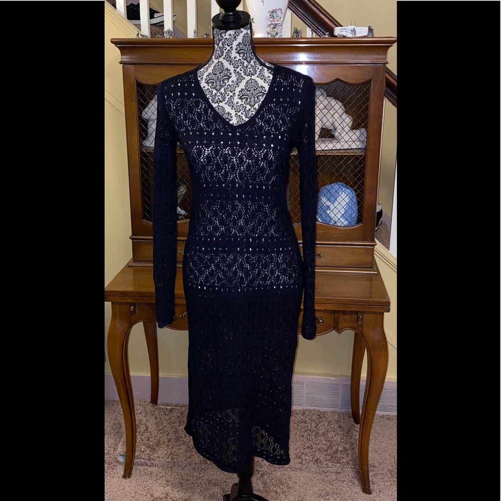 ❤️Barbara Wells Studio Black Knit Dress.  Size XS.